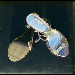 Metallic Grey/Silver Heels